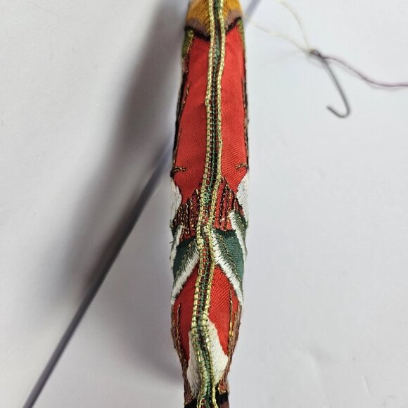 Embroidered Santa Ornament Vtg St. Nick Old World Father Christmas Decor - Picture 13 of 13